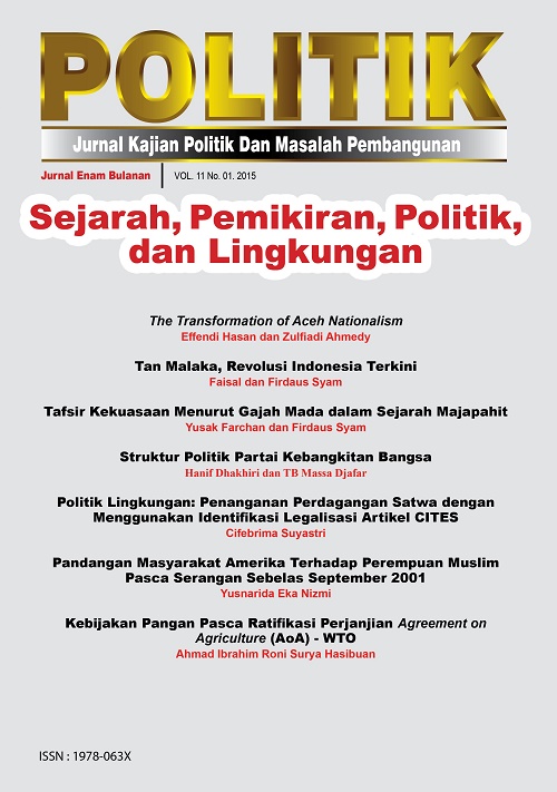 					View Vol. 11 No. 1 (2015): Politik, Januari-Juni
				